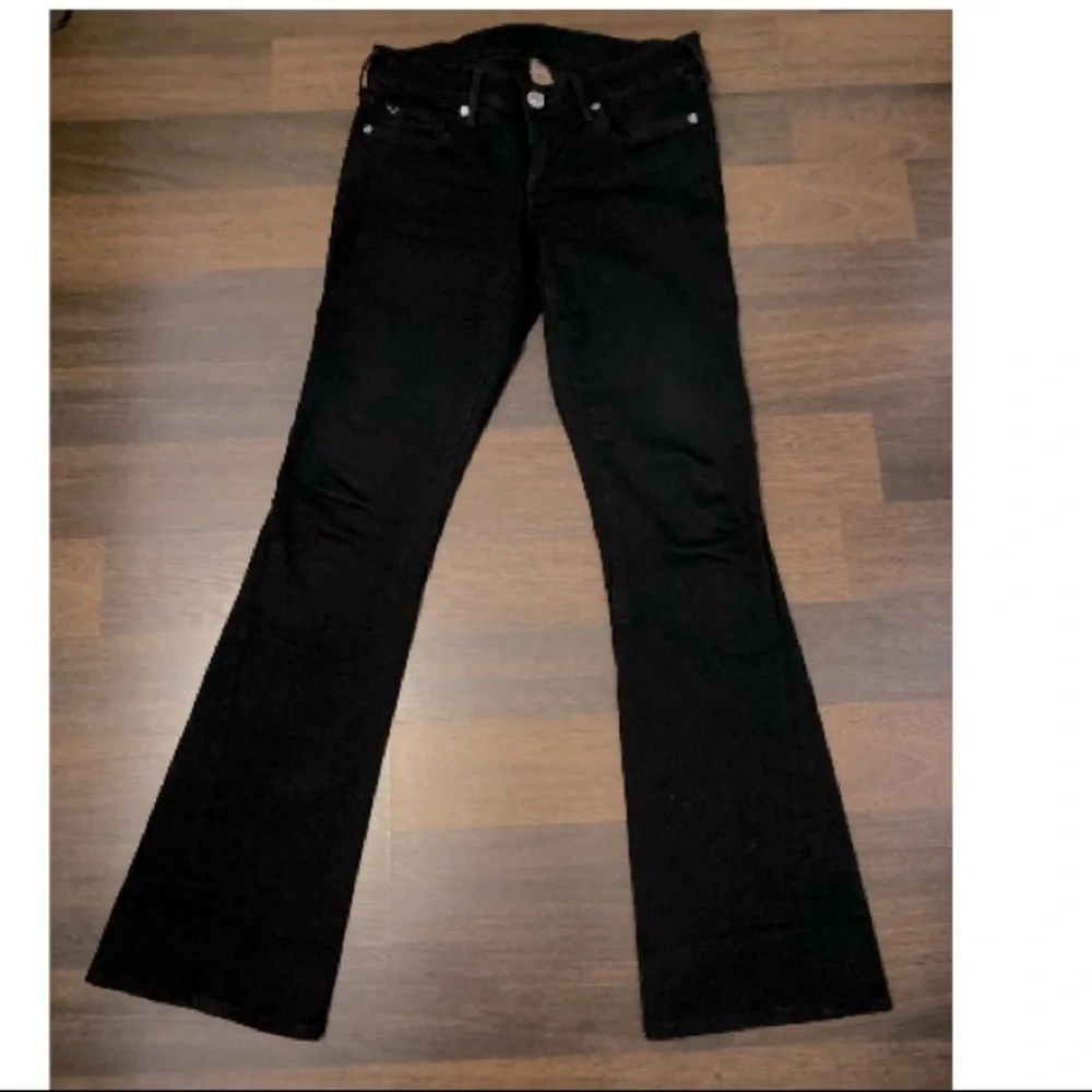 True Religion Black Joey Flared Jean Size 27 - Picture 3 of 15
